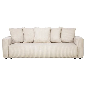 Sovesofa <strong>Brelva</strong>  Lincoln Perlegrå med Oppbevaring 228 cm