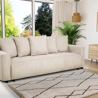 Sovesofa <strong>Brelva</strong>  Lincoln Perlegrå med Oppbevaring 228 cm