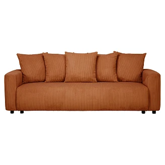 Sovesofa <strong>Brelva</strong>  Lincoln Terrakotta med Oppbevaring 228 cm