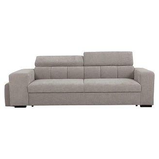 Sovesofa <strong>Skondri</strong>  Boston Lysegrå med Nakkestøtte & USB 251 cm