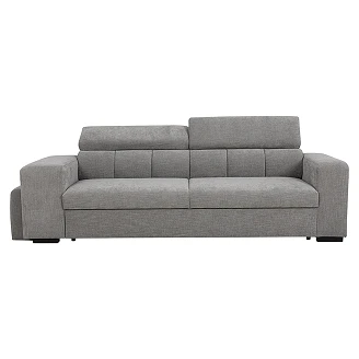Sovesofa <strong>Skondri</strong>  Boston Askegrå med Nakkestøtte & USB 251 cm