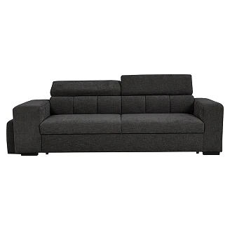 Sovesofa <strong>Skondri</strong>  Boston Svart med Nakkestøtte & USB 251 cm