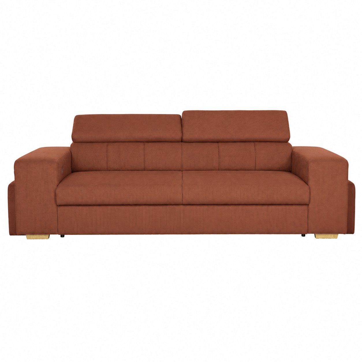 Sovesofa Skondri Lincoln Terrakotta med Nakkestøtte & USB 251 cm