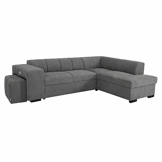 Divansofa <strong>Skondri</strong>  Boston Askegrå med Vendbar, Nakkestøtte & Oppbevaring 267 cm