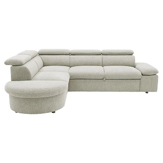 Hjørnesofa <strong>Tronva</strong>  Style Beige med 3x Nakkestøtte 265 cm