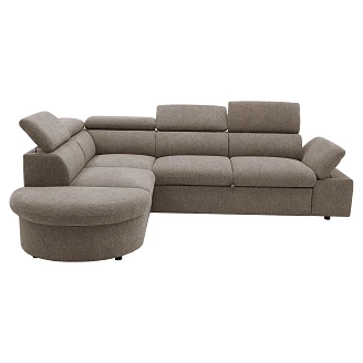 Hjørnesofa <strong>Tronva</strong>  Style Kastanjebrun med 3x Nakkestøtte 265 cm