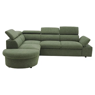 Hjørnesofa <strong>Tronva</strong>  Style Olivengrønn med 3x Nakkestøtte 265 cm