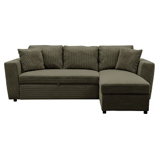 Hjørnesofa <strong>Falnex</strong>  Lincoln Khakigrønn med 2 Puter & Oppbevaring 234 cm