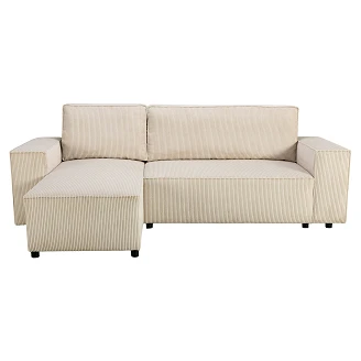 Hjørnesofa <strong>Klyndo</strong>  Lincoln Perlegrå med Oppbevaring 242 cm
