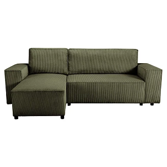Hjørnesofa <strong>Klyndo</strong>  Lincoln Khakigrønn med Oppbevaring 242 cm