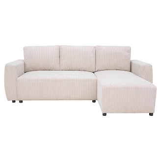 Hjørnesofa <strong>Volmi</strong>  Lincoln Perlegrå med Oppbevaring 224 cm