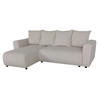 Hjørnesofa <strong>Braxlo</strong>  Velo Perlegrå med Oppbevaring 240 cm