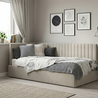 Sengeramme <strong>Kellor</strong>  Mørkebeige uten Oppbevaring 90x200 cm