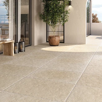 Utendørsflis <strong>Hedmark</strong>  Sand Matt-Rustikk 60x90 cm Tykkelse 20 mm
