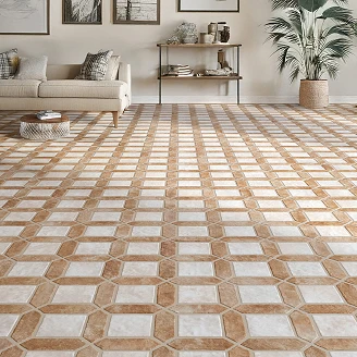 Gulvflis <strong>Lindvik</strong>  Terrakotta-Hvit Matt-Rustikk 40x60 cm