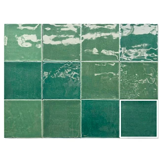 Gulvflis Zellige Green Blank 12x12 cm