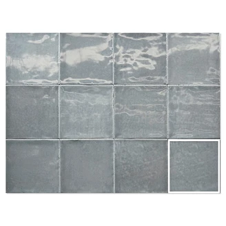 Gulvflis Zellige Grey Blank 12x12 cm