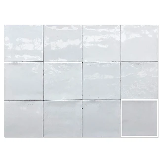 Gulvflis Zellige White Blank 12x12 cm