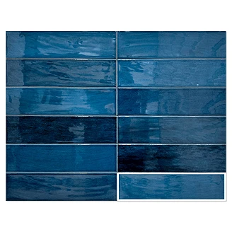 Gulvflis Zellige Blue Blank 7x28 cm