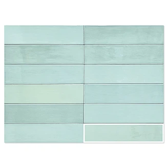 Gulvflis Zellige Mint Blank 7x28 cm
