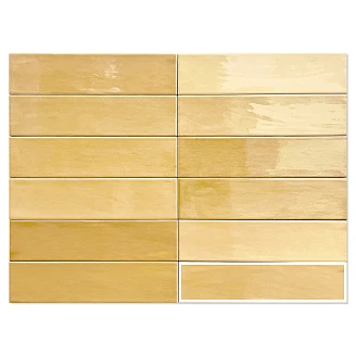 Gulvflis Zellige Ochre Blank 7x28 cm