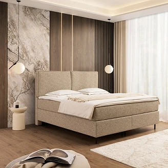 Sengeramme <strong>Avel</strong>  Balance Beige med Oppbevaring 140x200 cm