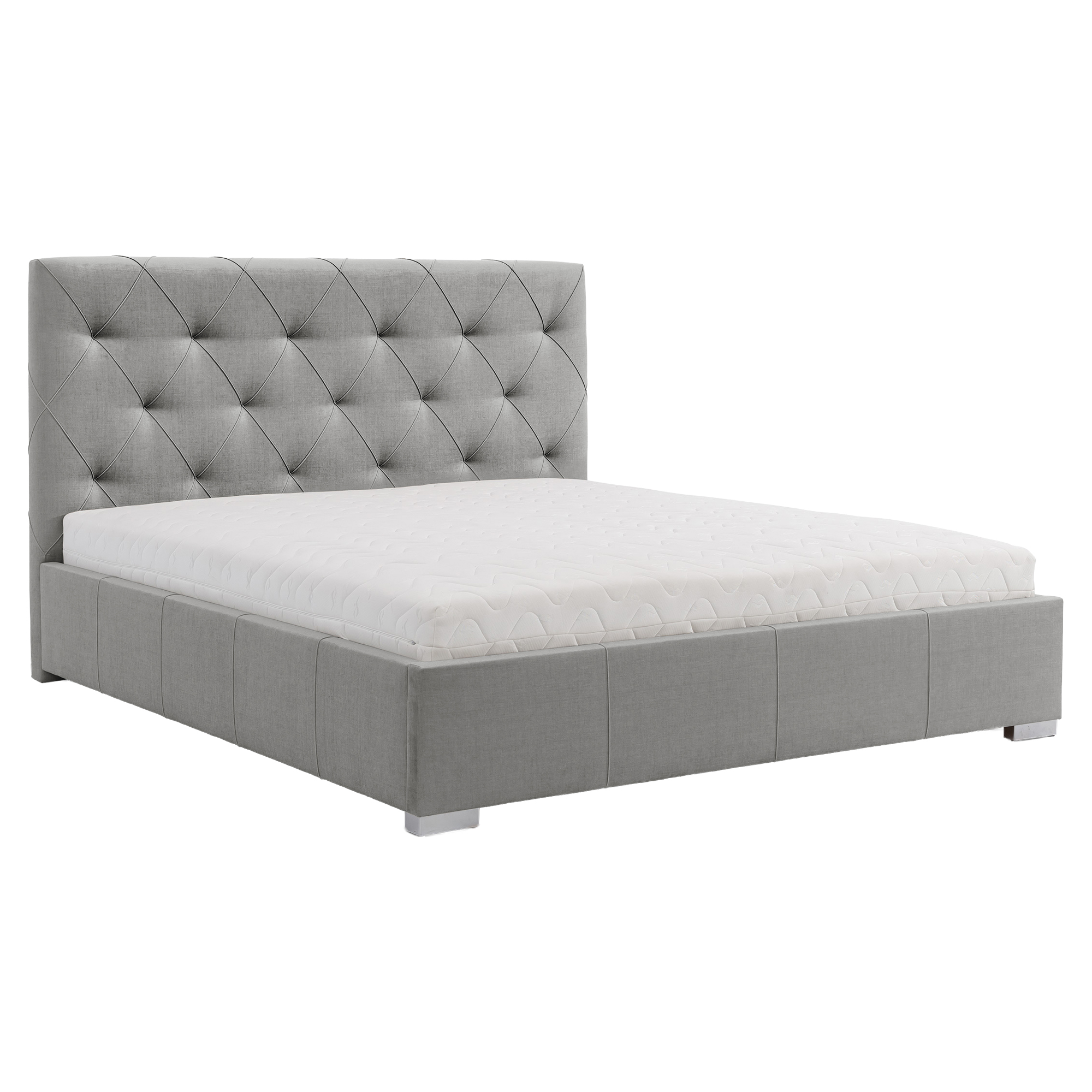 Sengeramme Flexon Lysegrå med Oppbevaring 180x200 cm