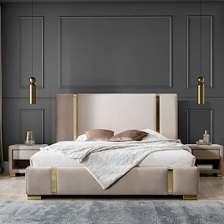 Sengeramme <strong>Orven</strong>  Gråbeige uten Oppbevaring 140x200 cm