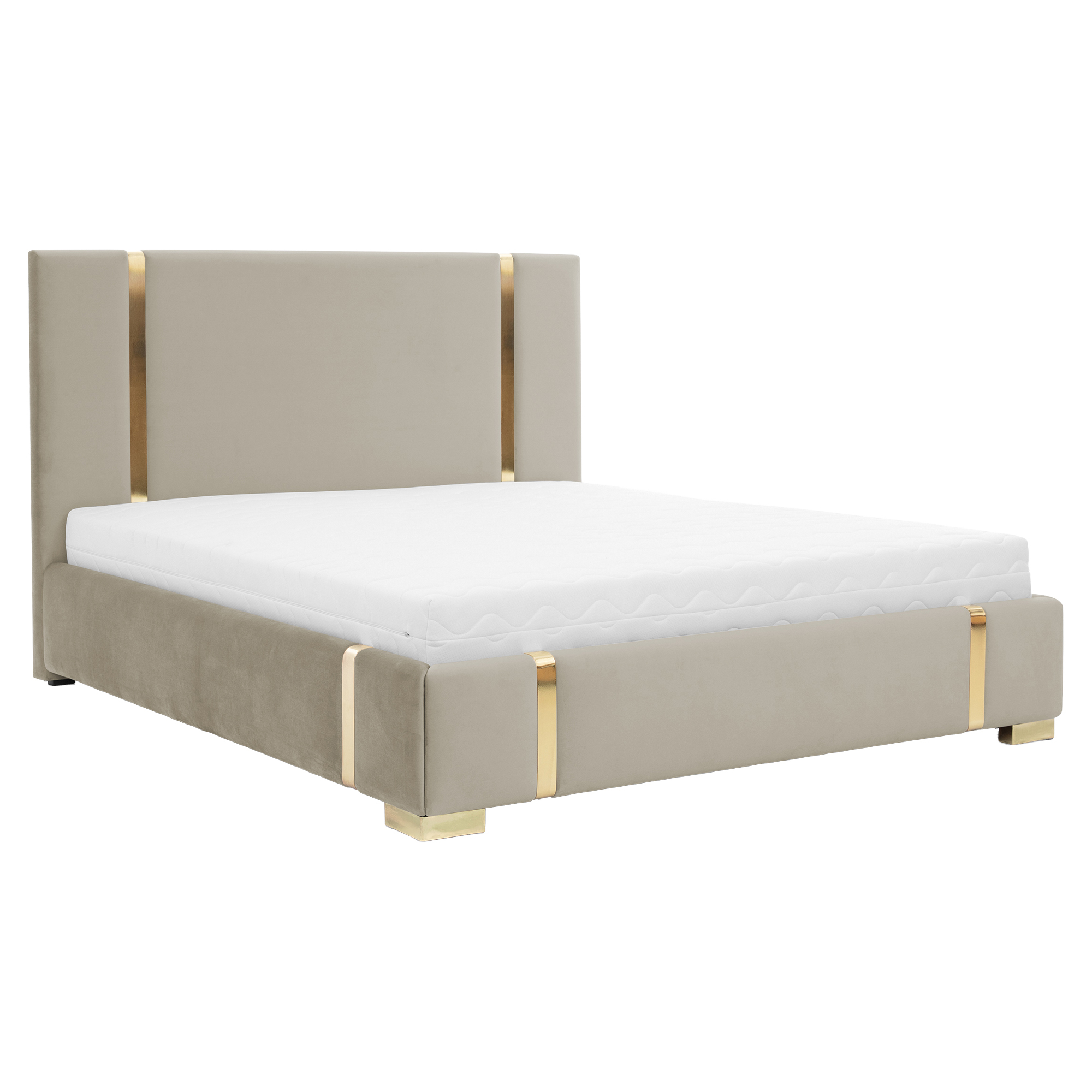 Sengeramme Orven Gråbeige uten Oppbevaring 160x200 cm
