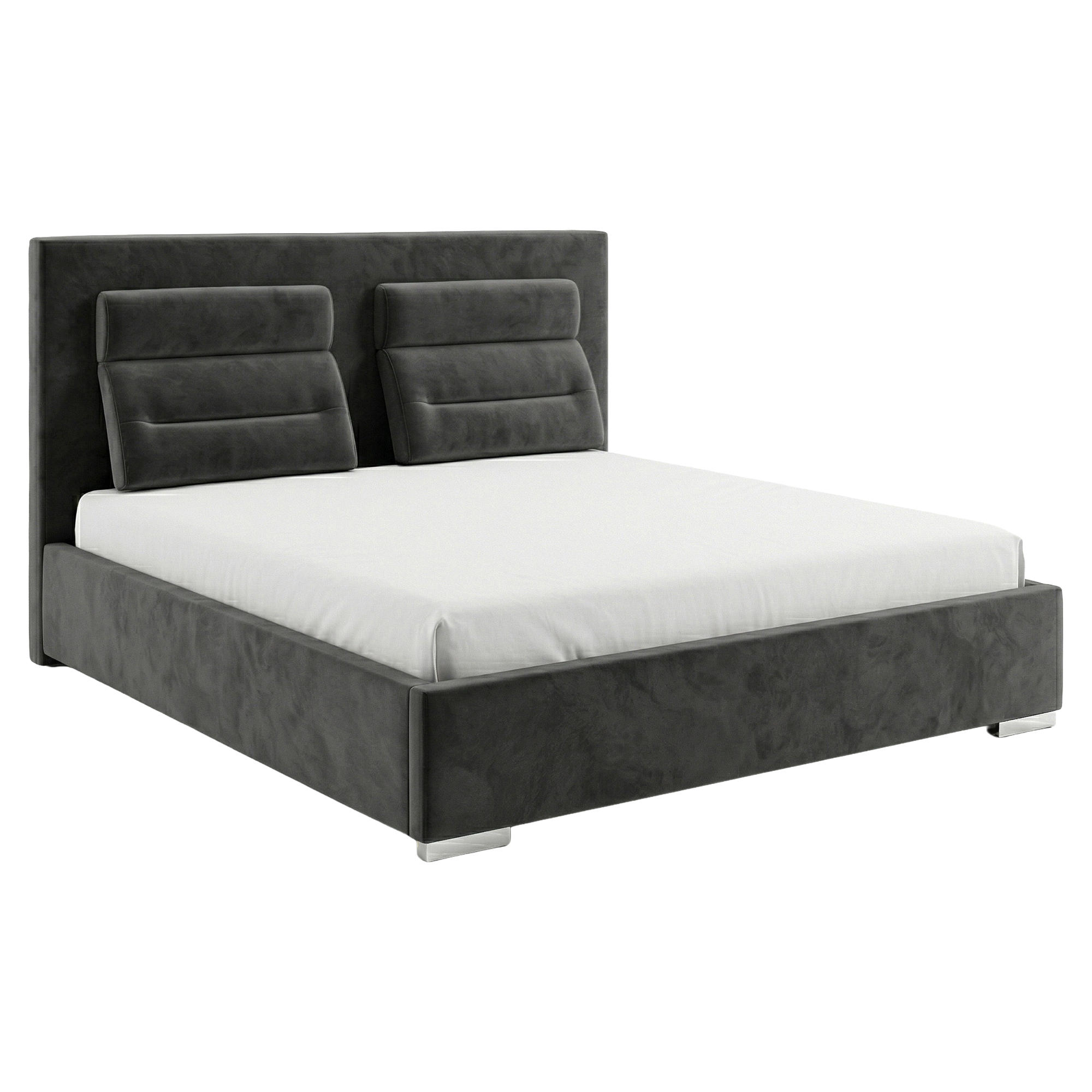 Sengeramme Portel Svart med Oppbevaring 140x200 cm