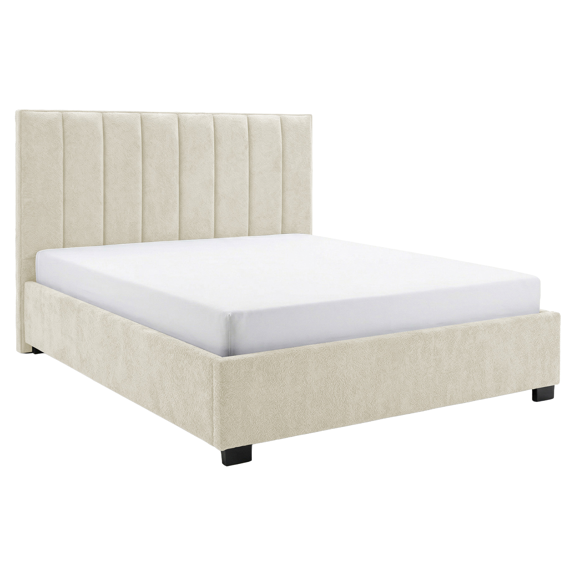 Sengeramme Lunor Ve Stripe Hvit uten Oppbevaring 140x200 cm