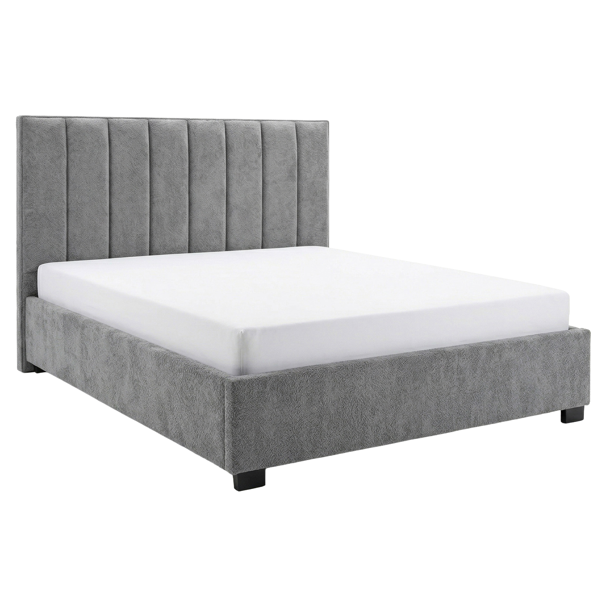 Sengeramme Lunor Ve Stripe Grå uten Oppbevaring 140x200 cm