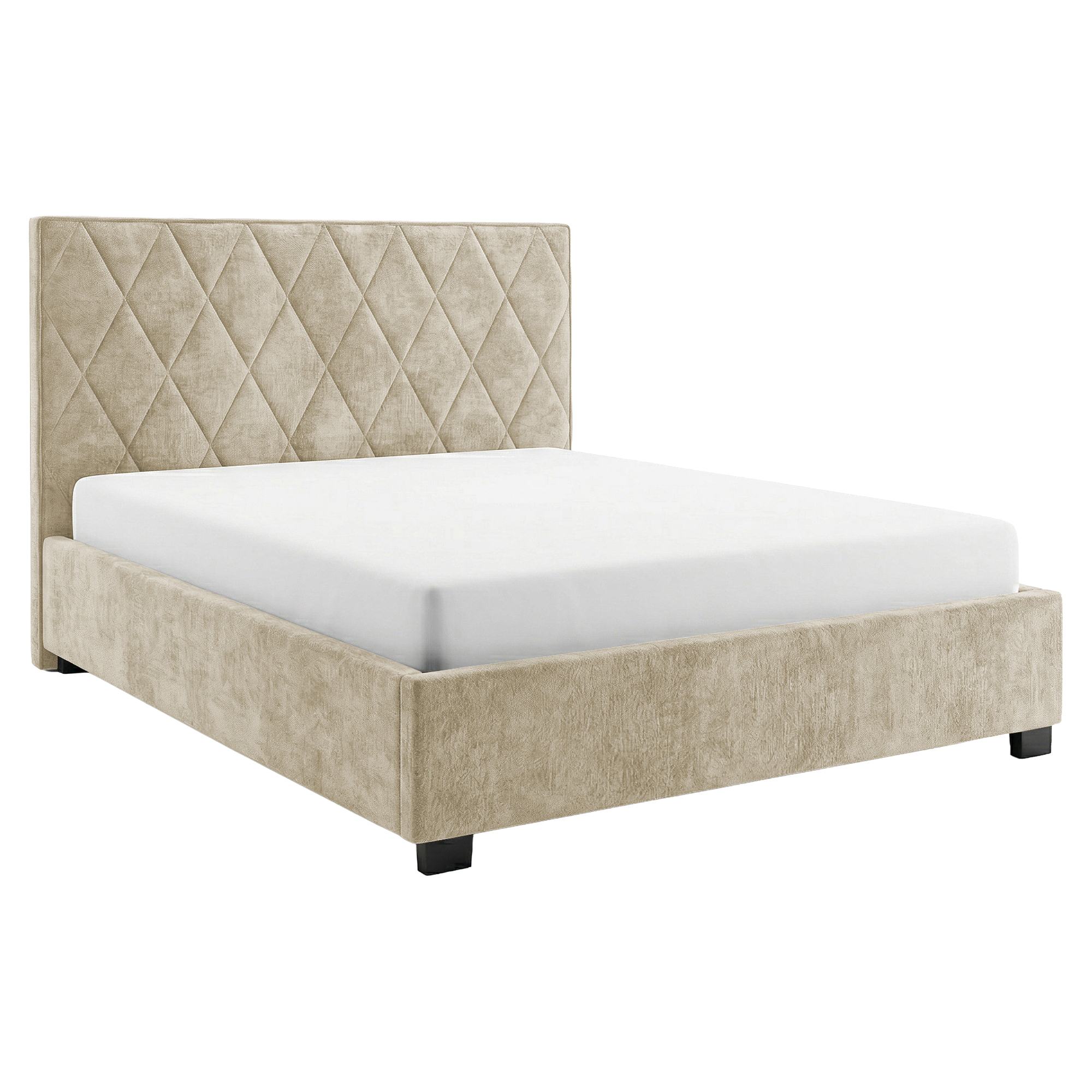 Sengeramme Lunor Di Diamond Beige med Oppbevaring 180x200 cm