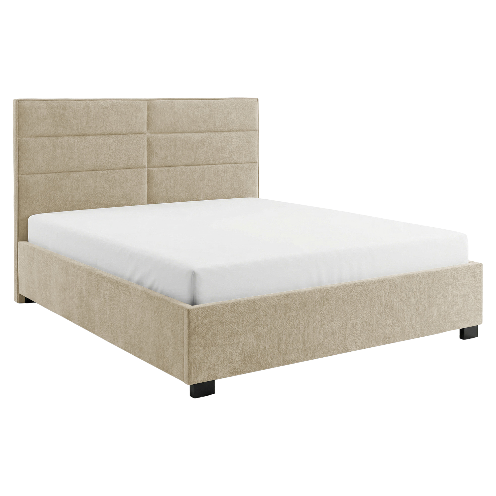 Sengeramme Lunor Ho Grid Beige uten Oppbevaring 140x200 cm