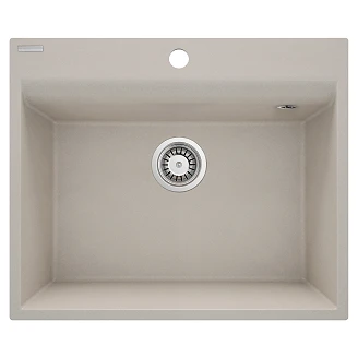 Granitt Kjøkkenvask Corio Beige Matt 60x50 cm med Vannlås