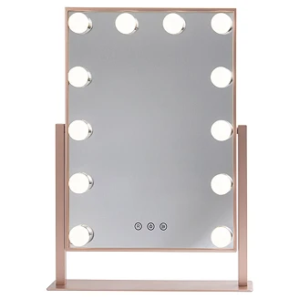 Sminkespeil Beverly Pudderrosa med Belysning 36×47 cm