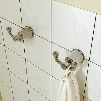 Omnires Doble Veggkroker Art Line Krom Blank