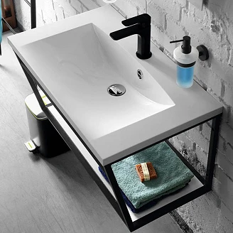 Servant Alira Støpemarmor Hvit Blank 75 cm