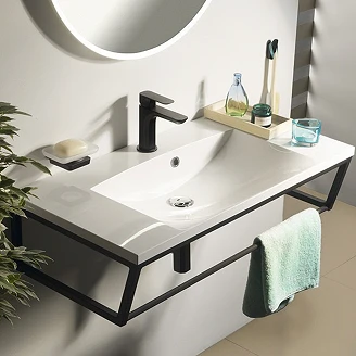Servant Alira Støpemarmor Hvit Blank 90 cm