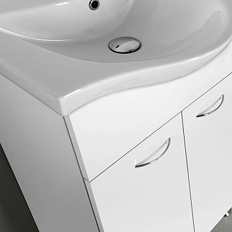 Servantskap Evin Hvit Blank 55 cm med Servant Hvit