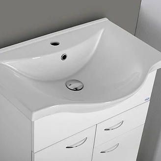 Servantskap Evin Hvit Blank 65 cm med 1 Skuff med Servant Hvit