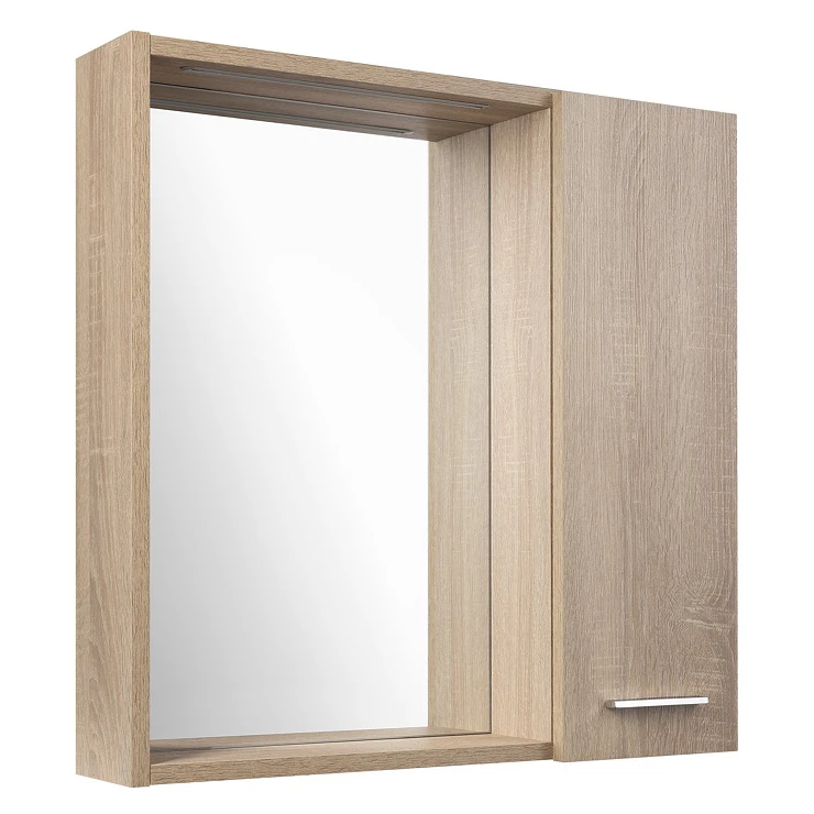 Speilskap Rove Platin Eik Matt 60 cm Høyre LED