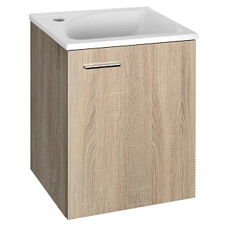 Servantskap Rove Platin Eik Matt 40 cm med Servant Hvit