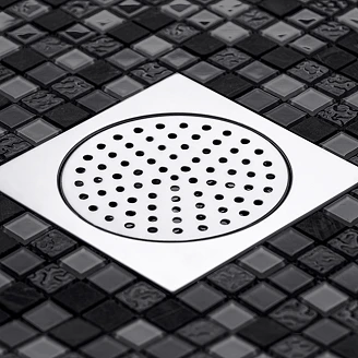 Gulvslukrist Classic Mosaikk Krom Blank U/U