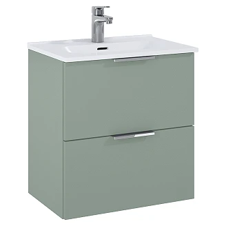 Servantskap Opus Salviegrønn Matt 50x36 cm med Servant Hvit Blank