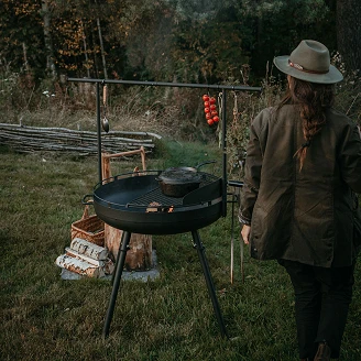Barebones Ildskål med Grillsett M Cowboy Sort