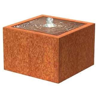 Fontene Ferrix Cortenstål 60x60x40 cm