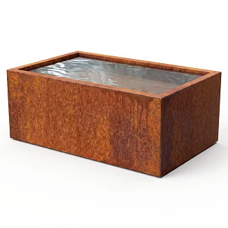Vannspeil Skagen Cortenstål 125x80x50 cm