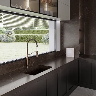 Cosentino Målbestilt Benkeplate Silestone Château Brown Matt, 1.2 cm