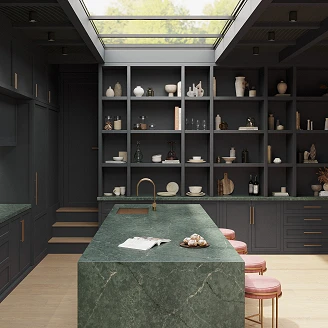 Cosentino Målbestilt Benkeplate Silestone Jardin Emerald Matt, 1.2 cm